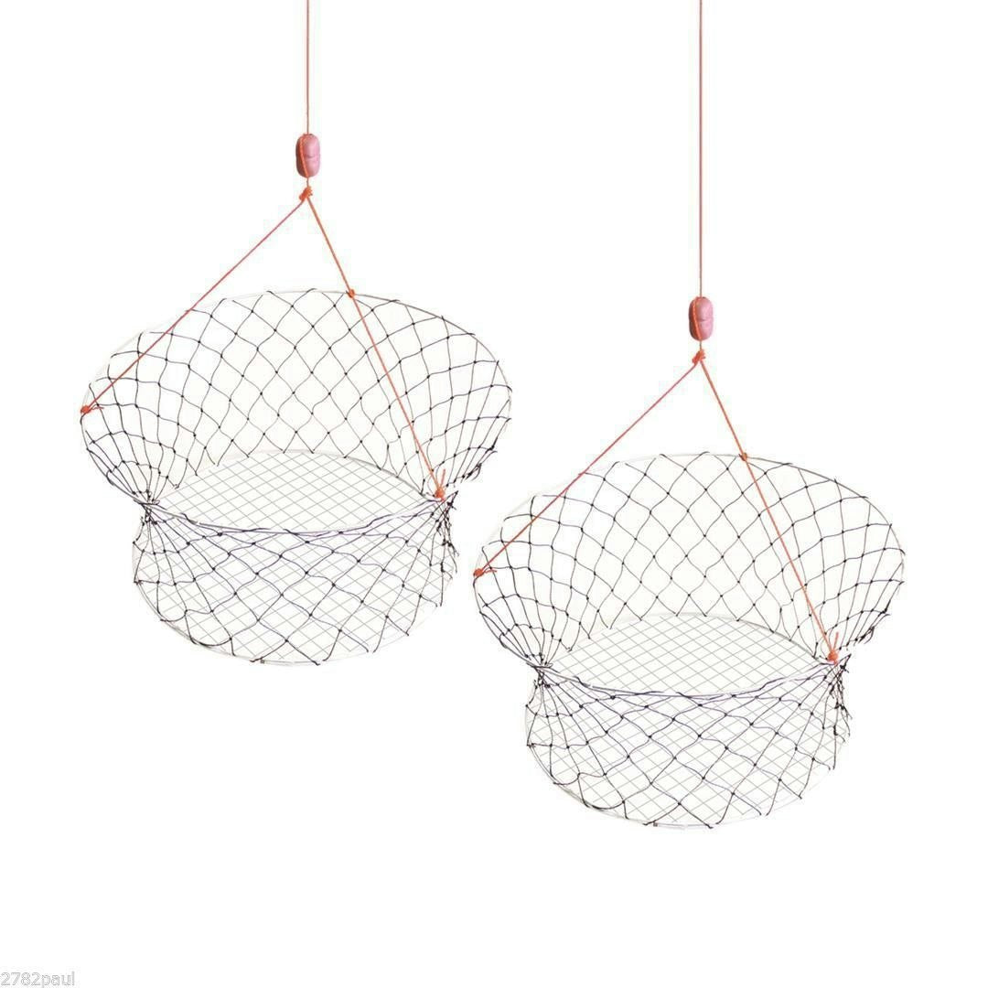 Wilson Ready Rigged Wire Bottom Crab Net- 2 Rings With Float And Rope