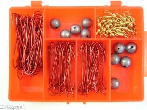 Surecatch 130pc Flathead Pack In Fishing Tackle Box - Tackle Kit