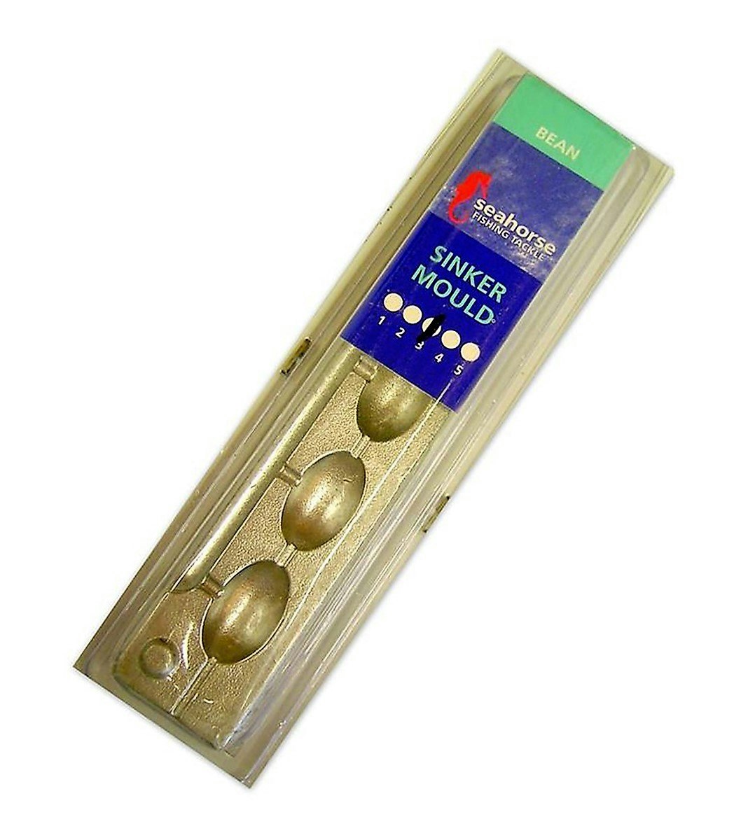 Seahorse 3 Bean Sinker Mould - Makes 5 Sinkers - Made In Australia