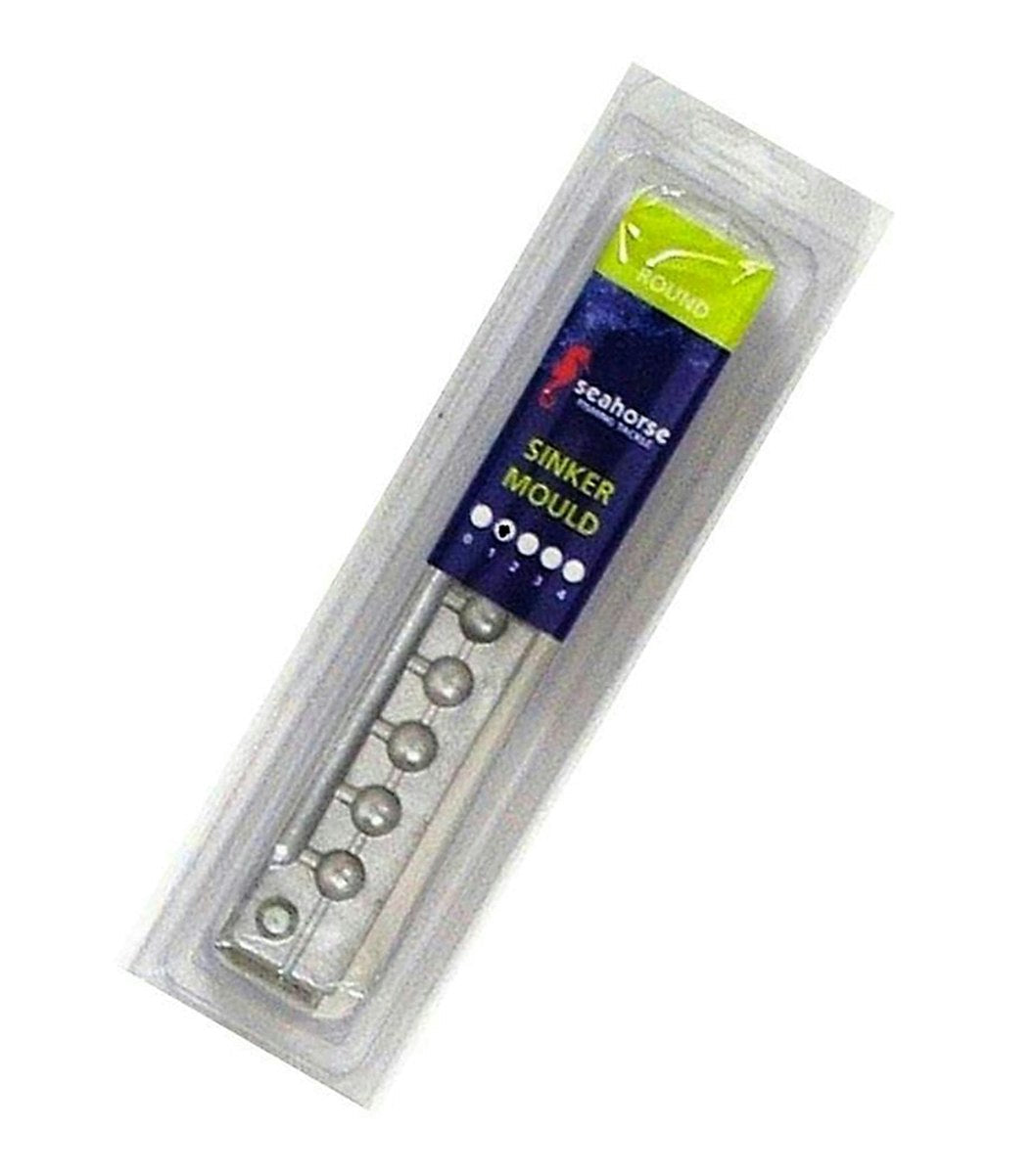 Seahorse 1 Ball Sinker Mould - Makes 9 Sinkers - Made In Australia