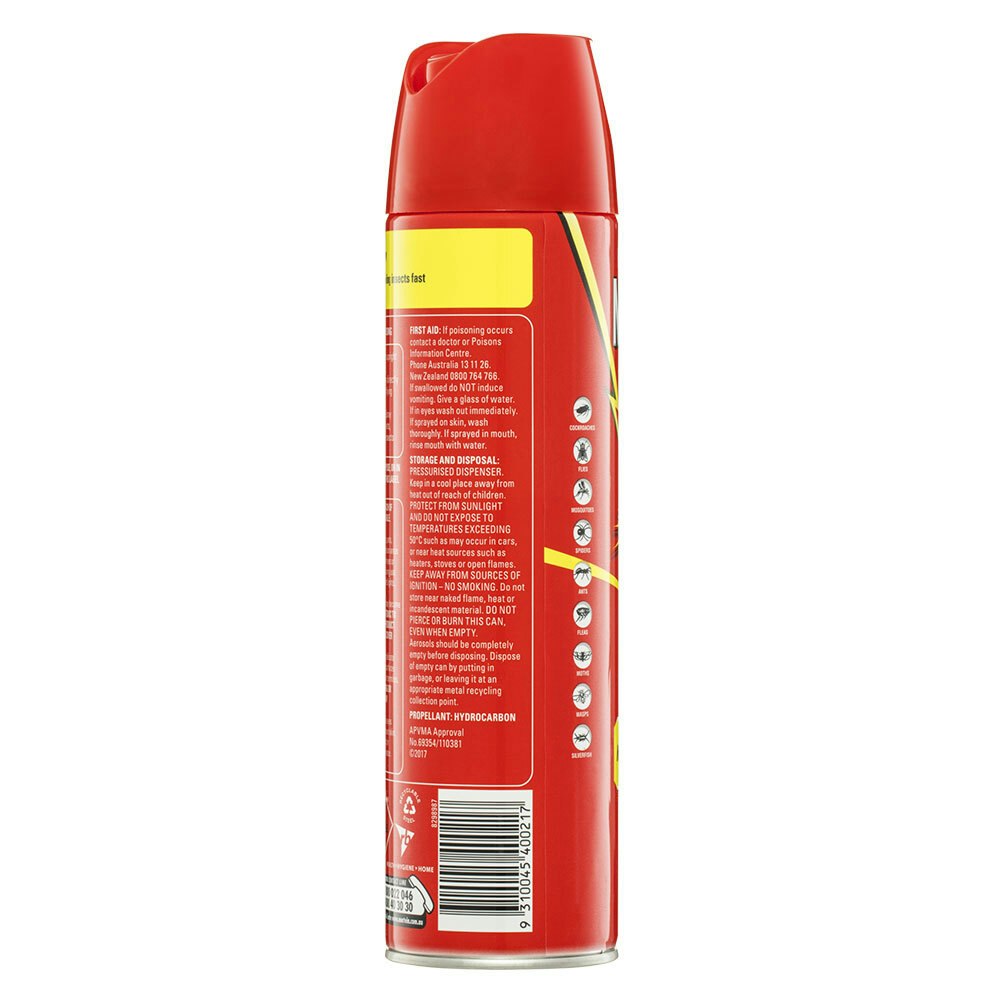 Mortein 300g Fast Knockdown Multi Insect Killer Spray Cockroach/Mosquitoes/Ants