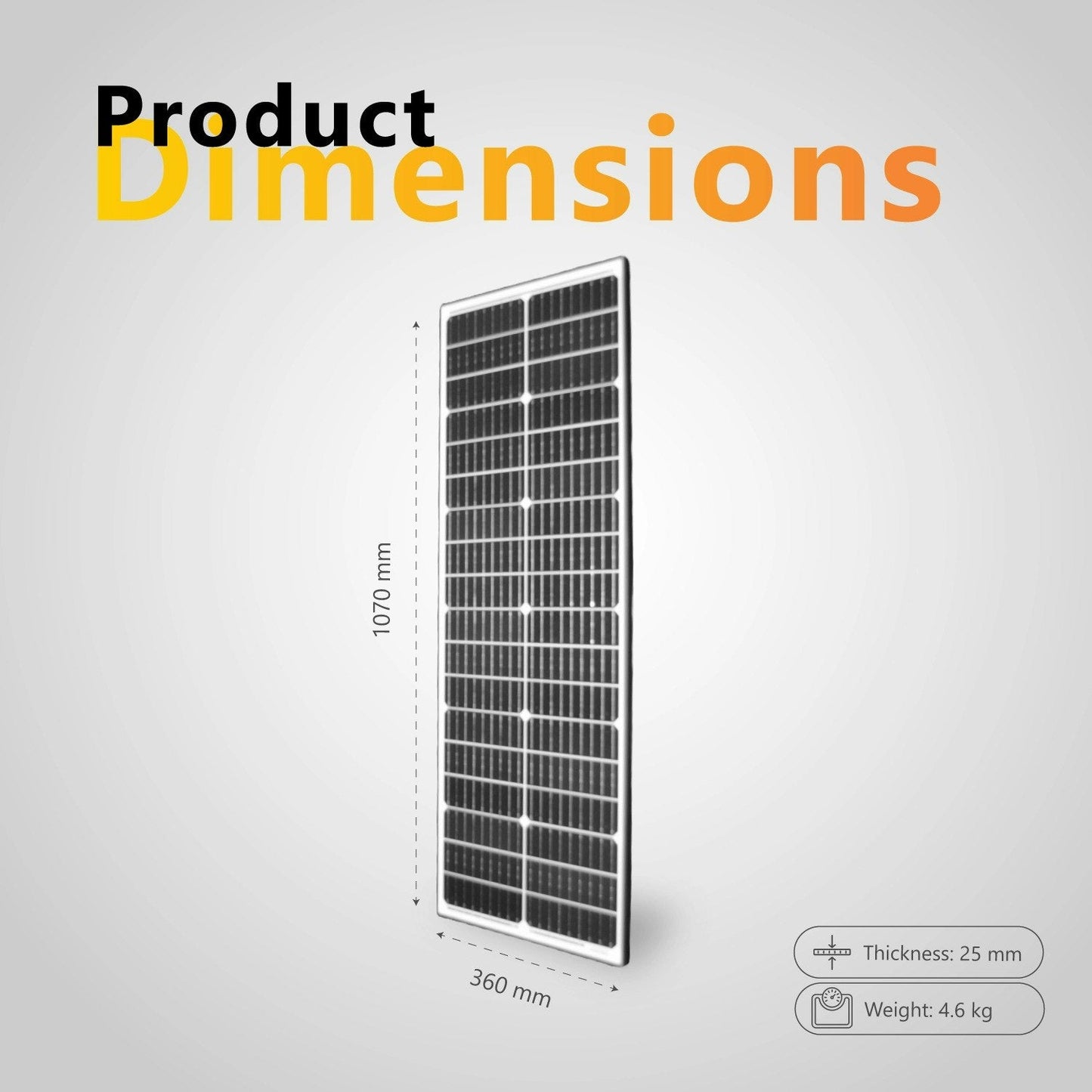 Exotronic 70W (Narrow) Fixed Solar Panel