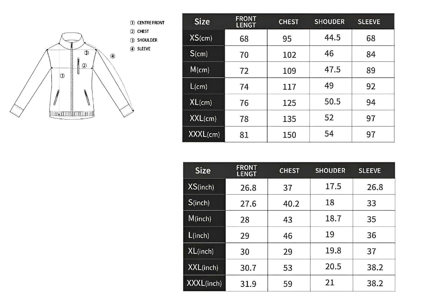 Unisex Weatherproof Jacket