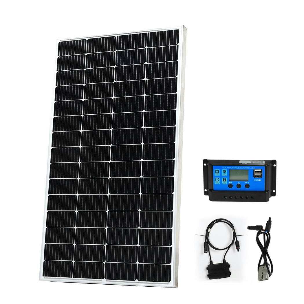 Traderight Group 12V 350W Solar Panel Kit Mono Caravan Camping Power Controller Charging USB Home