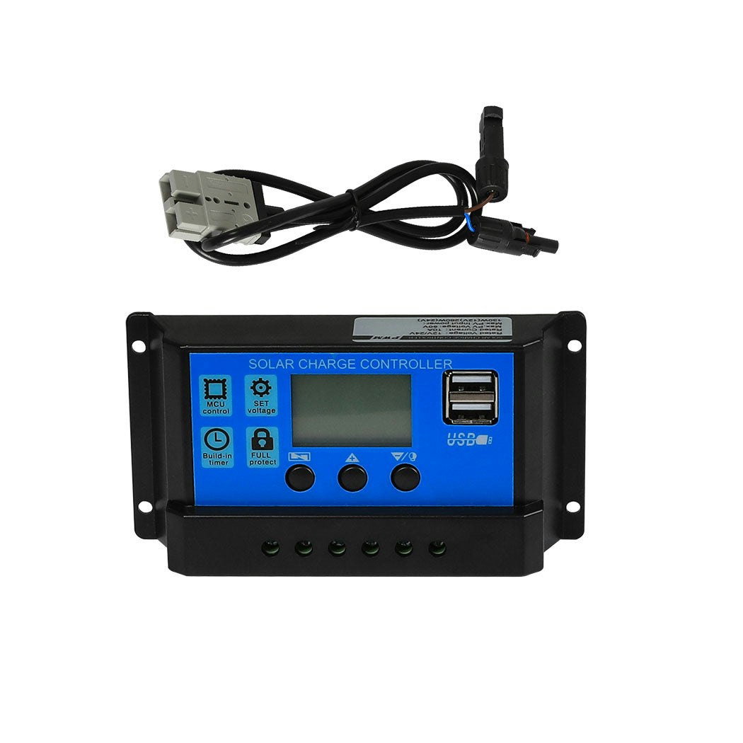 Traderight Group 12V 300W Solar Panel Kit Mono Caravan Camping Power Controller Charging USB Home