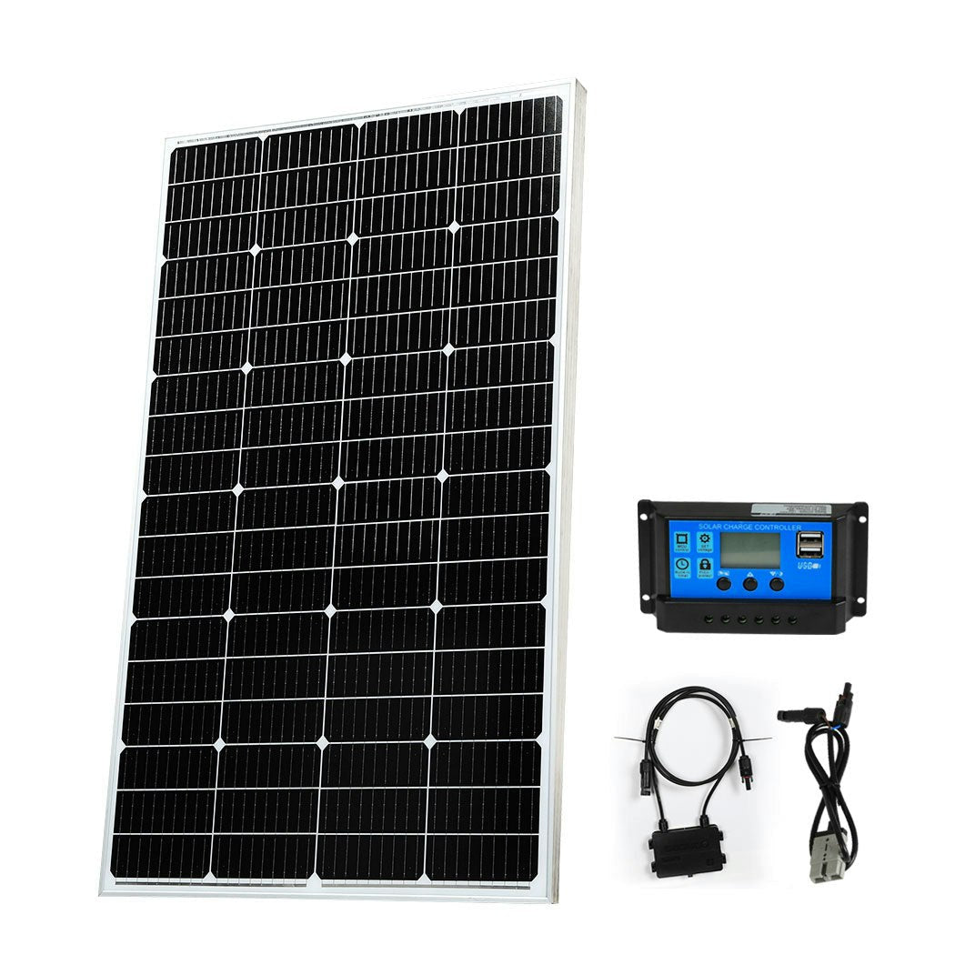 Traderight Group 12V 300W Solar Panel Kit Mono Caravan Camping Power Controller Charging USB Home