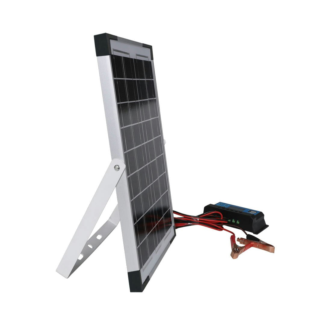 Traderight Group 12V 10W Solar Panel Kit Mono Caravan Folding Camping Charging Controller Kits