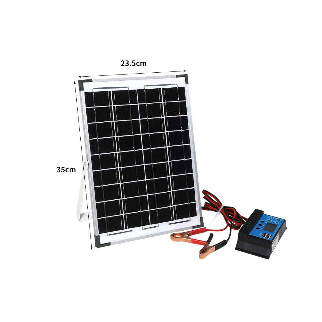Traderight Group 12V 10W Solar Panel Kit Mono Caravan Folding Camping Charging Controller Kits