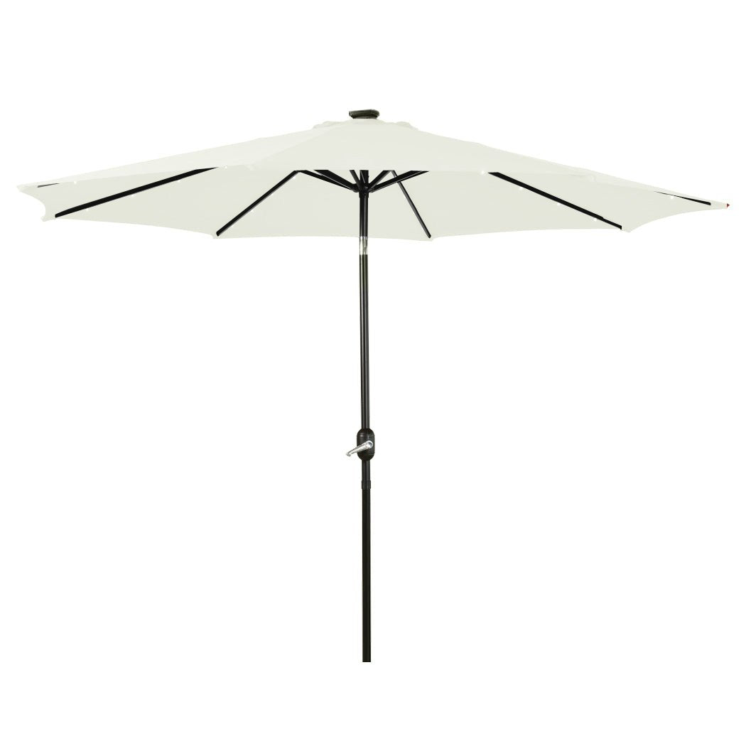 Traderight Group Mountview Outdoor Patio Aluminum Tiltable Solar Umbrella Beach Sun Shade Shelter