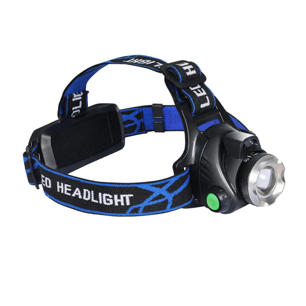 Traderight Group LED Outdoor Headlamp Camping Headlight Flashlight Head Torch Light Rechargeable