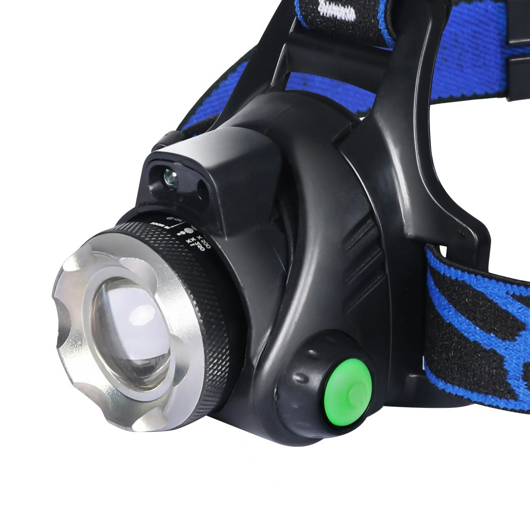 Traderight Group LED Outdoor Headlamp Camping Headlight Flashlight Head Torch Light Rechargeable