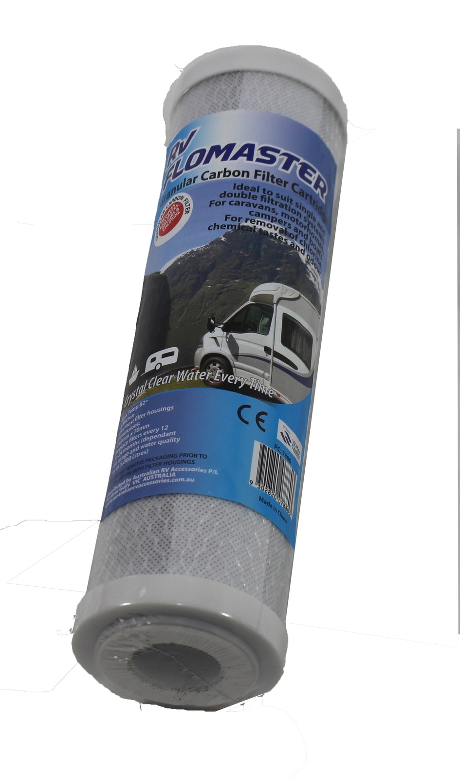 RV Flowmaster Granular Carbon Water Filter - Charcoal Cartridge 