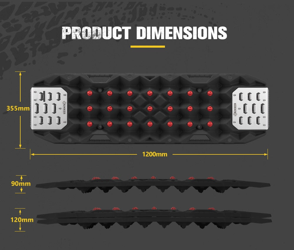 Bunker Indust Pair Recovery Tracks 25T With Steel Traction Plate Snow Mud Sand