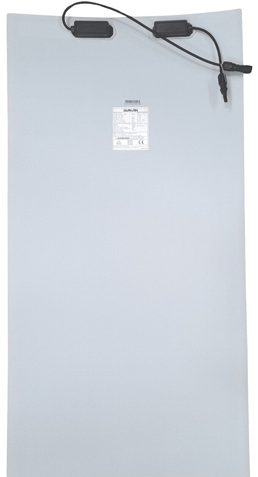 Sunman eArc 100W Flexible Solar Panel - High Efficiency Cut Cells | Junction Box Underneath