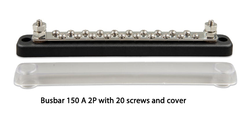 Victron Busbar 150A 2P/Terminals with 20 Screws & Cover