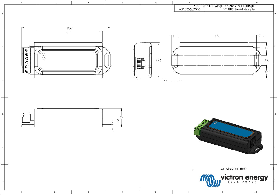 Victron VE.Bus Smart Bluetooth Dongle (MultiPlus/Quattro)