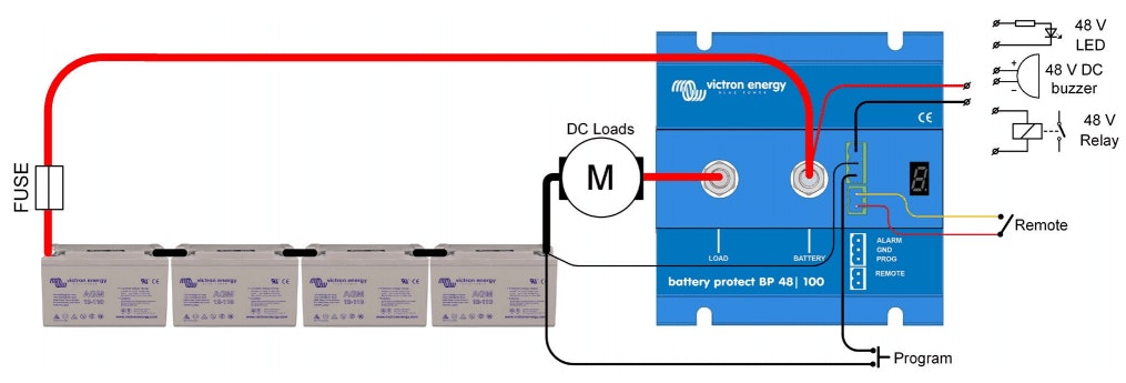 Victron Battery Protect 48V-100A Low Voltage Disconnect