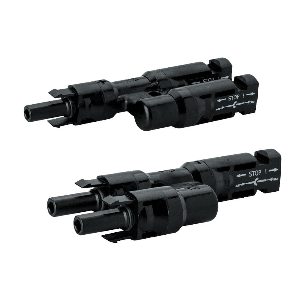 Stäubli MC4 Connector 'h' Branch Plug and Socket Pair 2 to 1