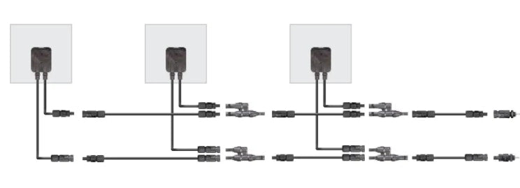 Stäubli MC4 Connector 'h' Branch Plug and Socket Pair 2 to 1