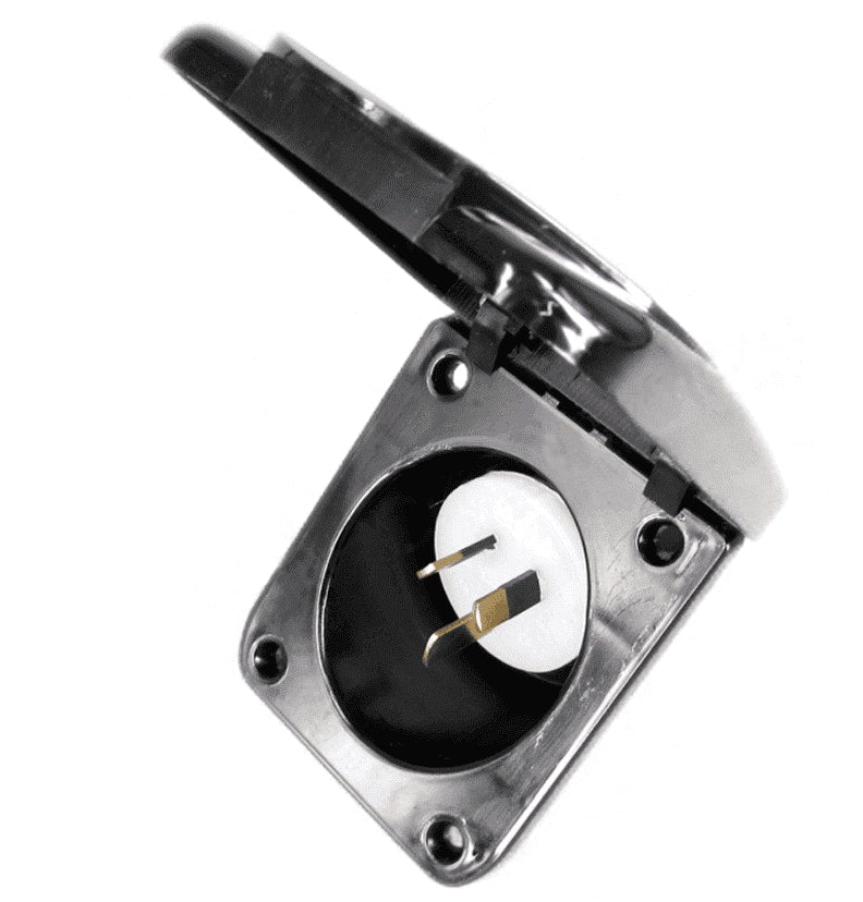 Transco 15A Black Caravan Power Inlet