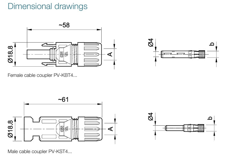 Stäubli MC4 Connector Pair