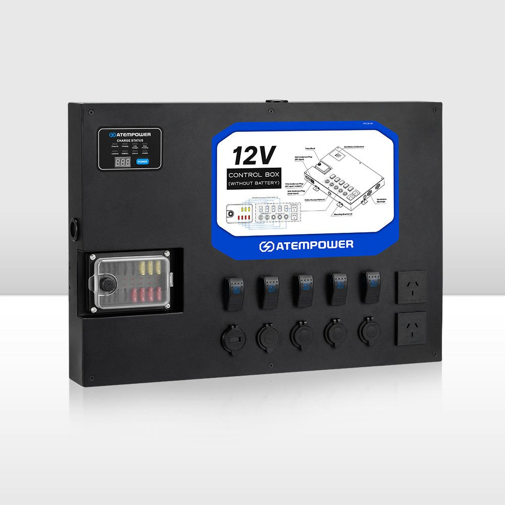 Atem Power 12V Control Box W/ 1500W/3000W inverter Smart Control Hub Built-in 40A DCDC Charger 4x4