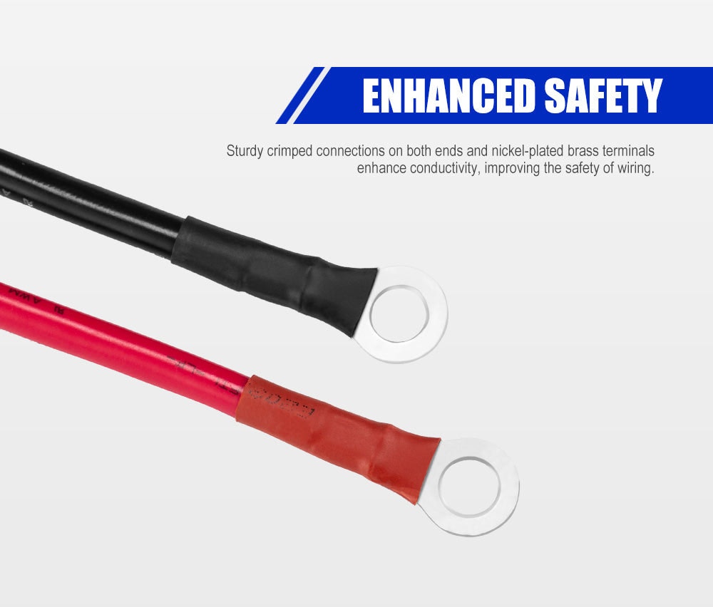 Atem Power 50A Anderson Style Plug to Lugs for Battery Connection 8AWG Wiring