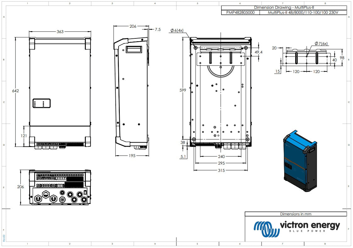 Victron 48V 15000VA MultiPlus-II 48/15000/200-100 Inverter/Charger