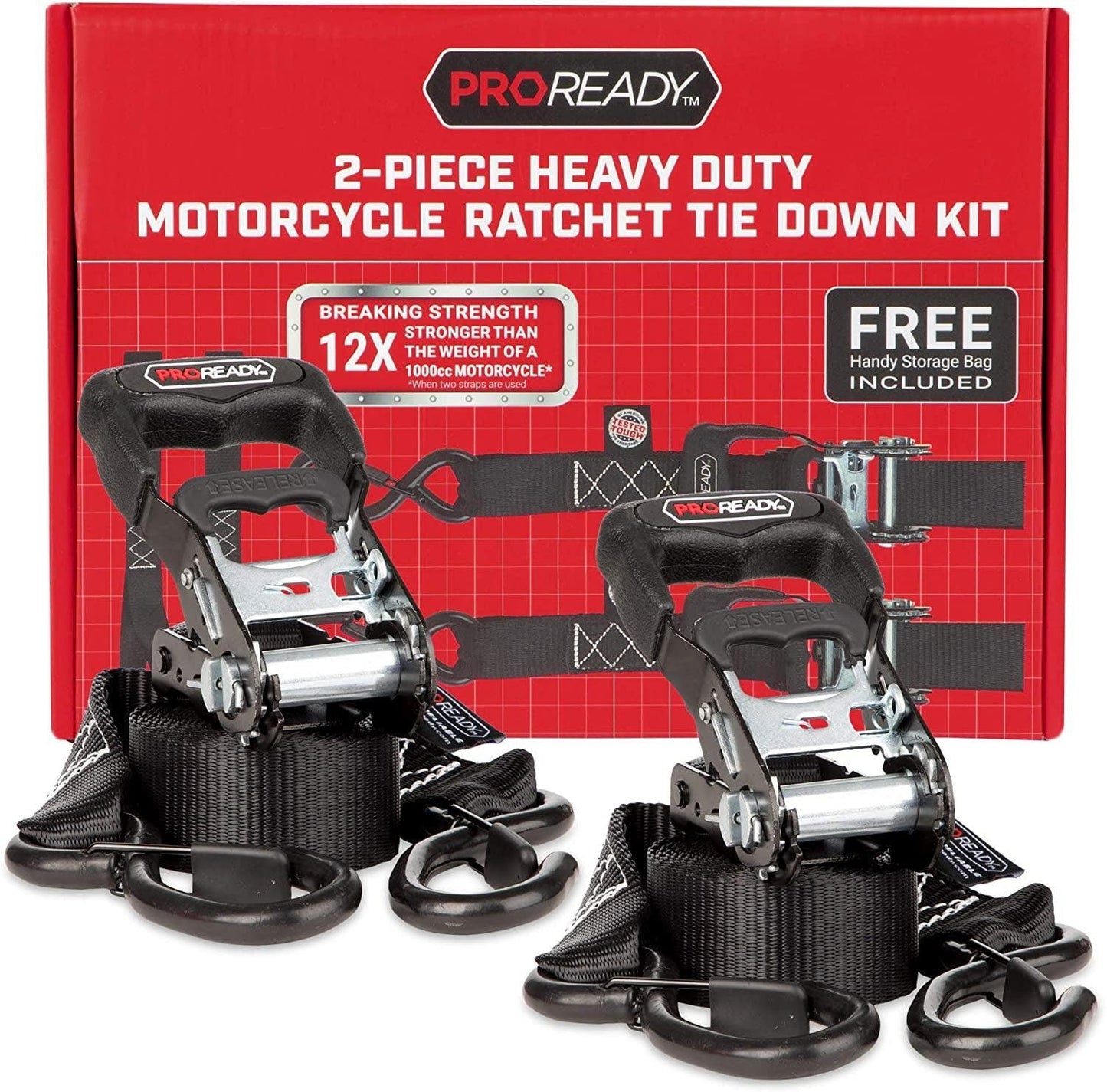 NOMAD 305mm Anchor Track + 2 Pack PROREADY Ratchet Straps