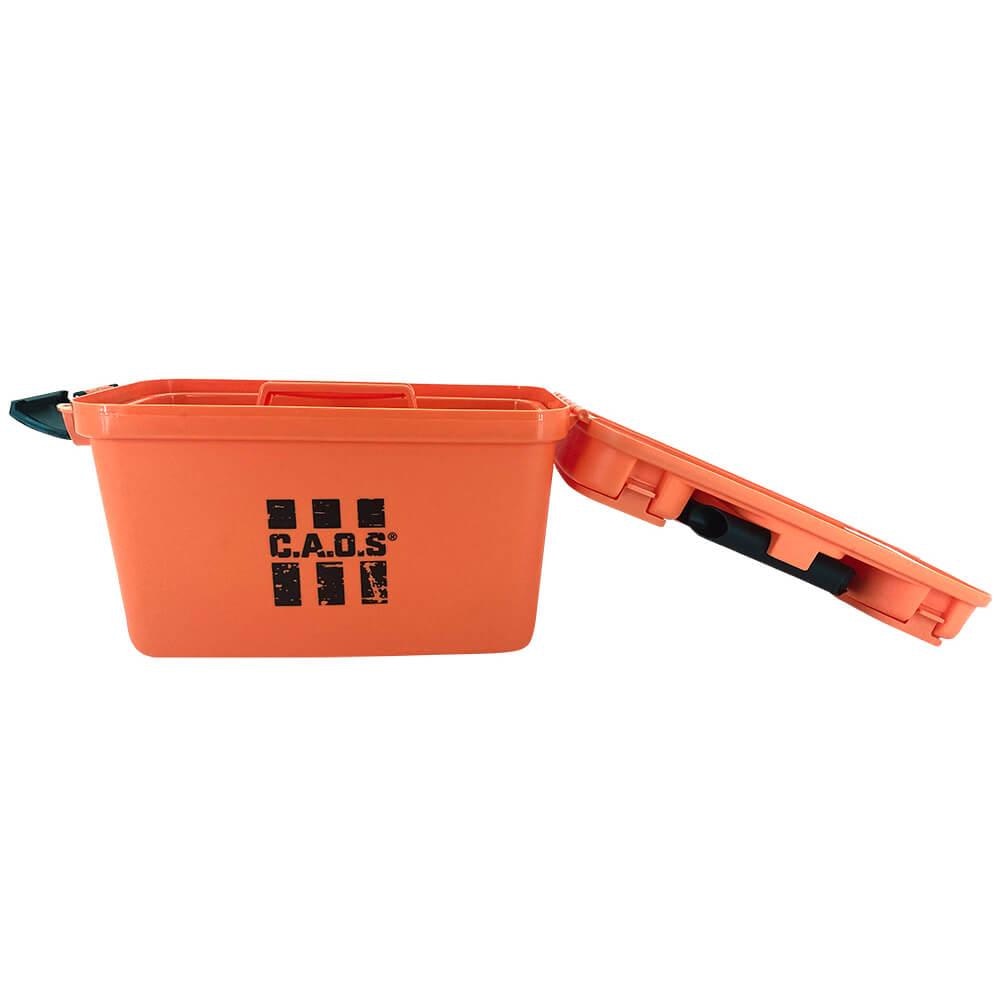 Pack & Store #6 - CAOS Handy Case 100 + 3 x Handy Storage Box (Orange, Clear & Black)
