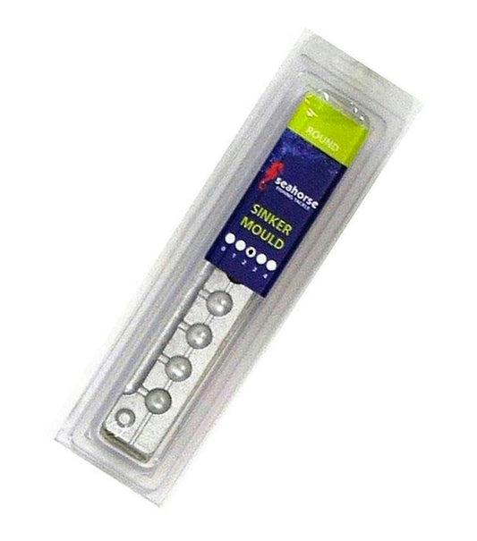 Seahorse 2 Ball Sinker Mould - Makes 8 Sinkers - Made In Australia