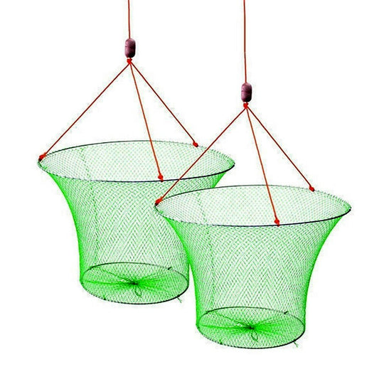 2 X Wilson Double Ring Yabbie Nets With 1 Inch Mesh-Drop Net-Twin Pack-Red Claw