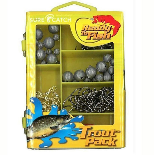 Surecatch 153pc Trout Pack In Fishing Tackle Box - Tackle Kit