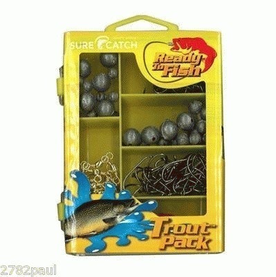 6 X Ready To Fish Aussie Tackle Packs 825 Pce-Bream-Whiting-Snapper-Flathead,Etc