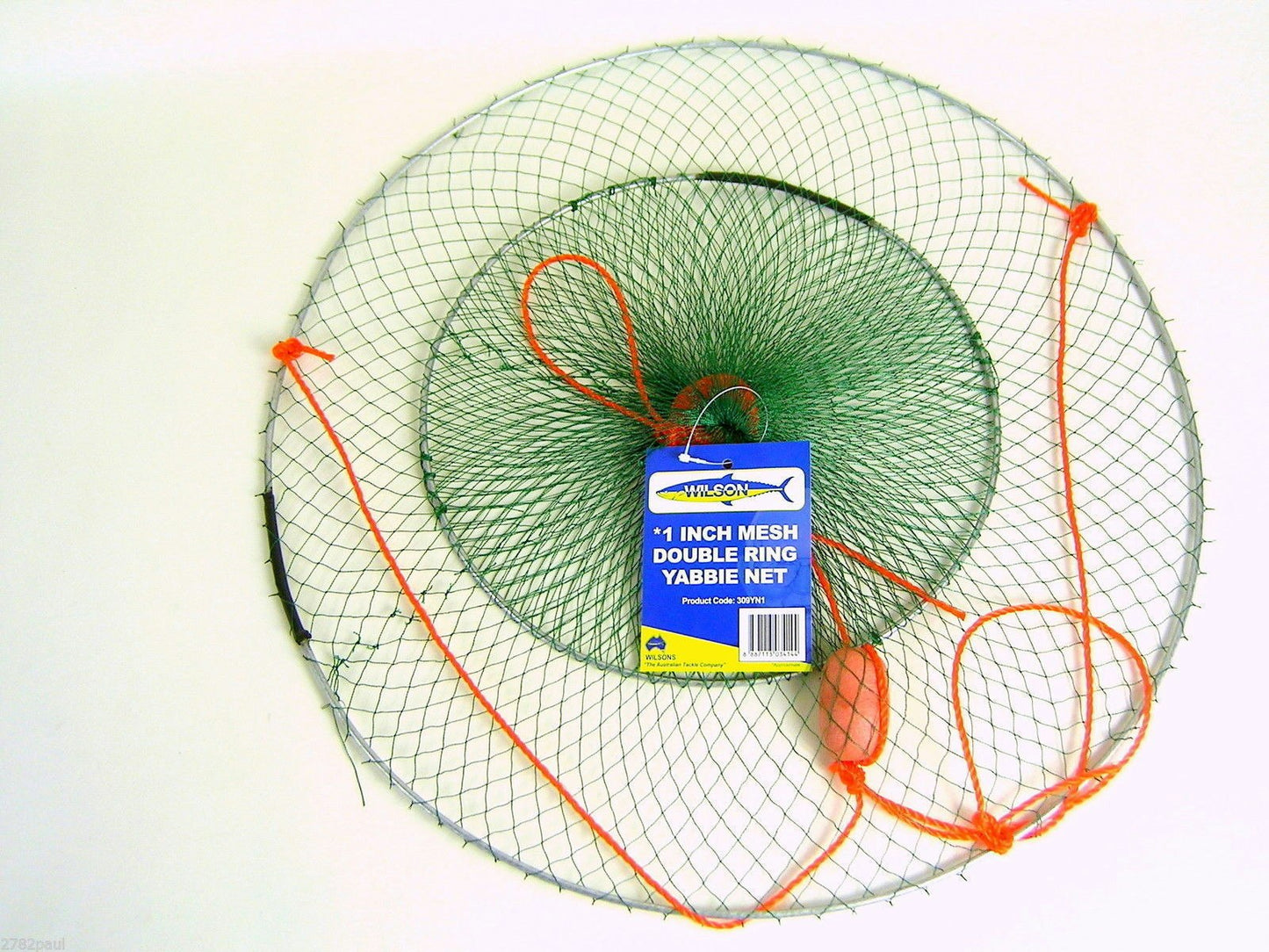 4 X Wilson Double Ring Yabbie Nets With 1 Inch Mesh-Drop Net-Four Pack-Red Claw