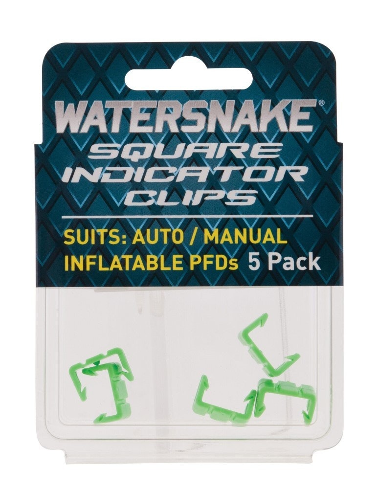 5 Pack of Replacement Watersnake Square Indicator Clips to Suit Auto/Manual PFDs