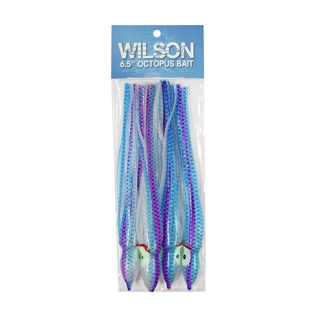 4 Pack of Wilson 4 Inch Vinyl Octopus Squid Skirts - Squid Tails-Trolling Skirts