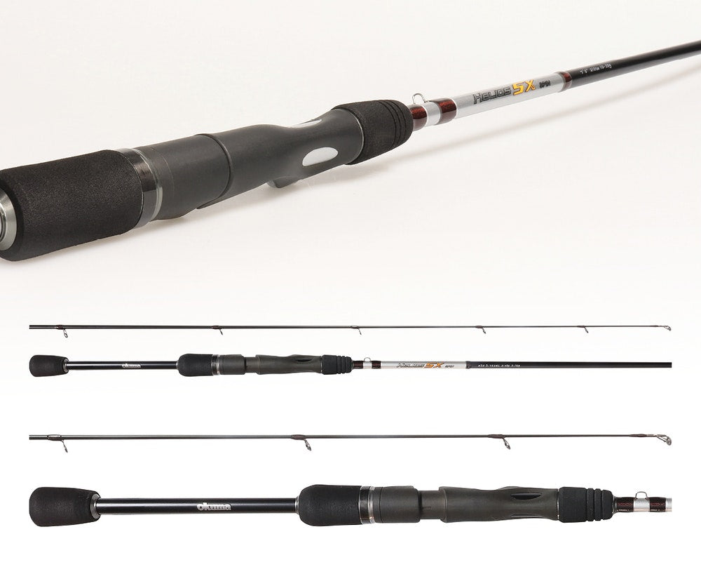 7ft Okuma Helios SX 1-3kg Spin Rod - 2 Piece Carbon Spinning Fishing Rod