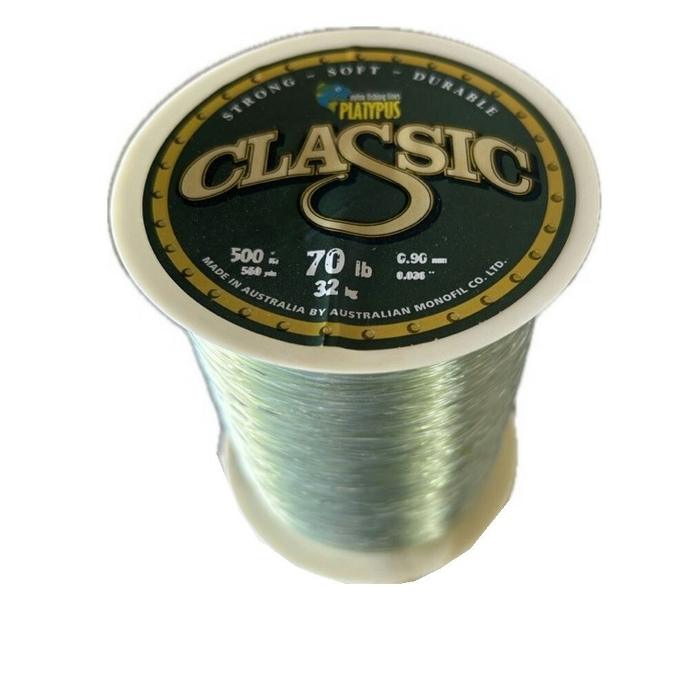 500m Spool of 70lb Green Platypus Classic Mono Fishing Line