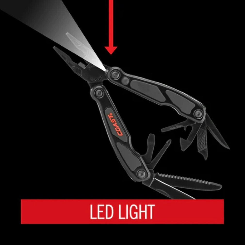 Coast LED135 Multi-Tool - 14 in One Multipurpose Spring Loaded Pliers