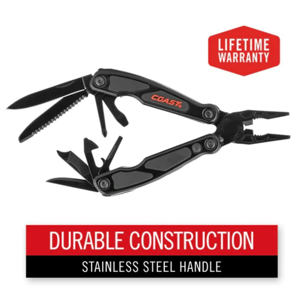 Coast LED135 Multi-Tool - 14 in One Multipurpose Spring Loaded Pliers