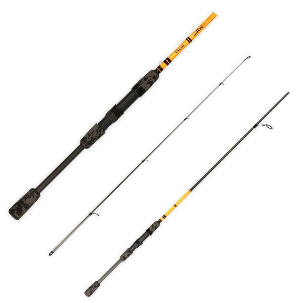 6'6 Okuma Jaw 4-8kg Spin Rod - 2 Pce Spinning Fishing Rod with Camo Split Grips