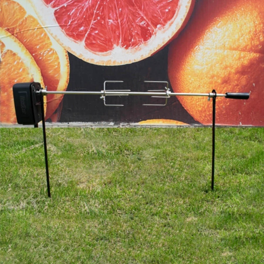 Outdoor Central Two Stand 80cm Lightweight Battery Operated Camping Rotisserie