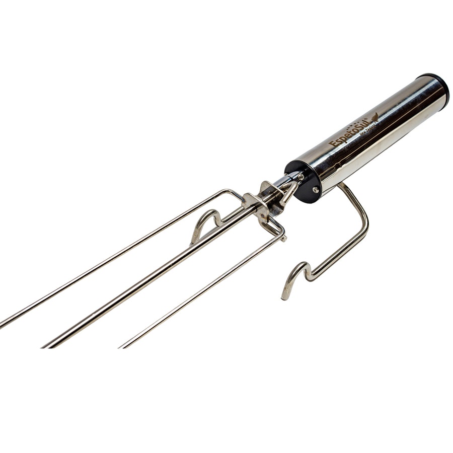 EspetoSul 62cm Premium Portable BBQ Rotisserie Kit - Cordless Motorised Handle