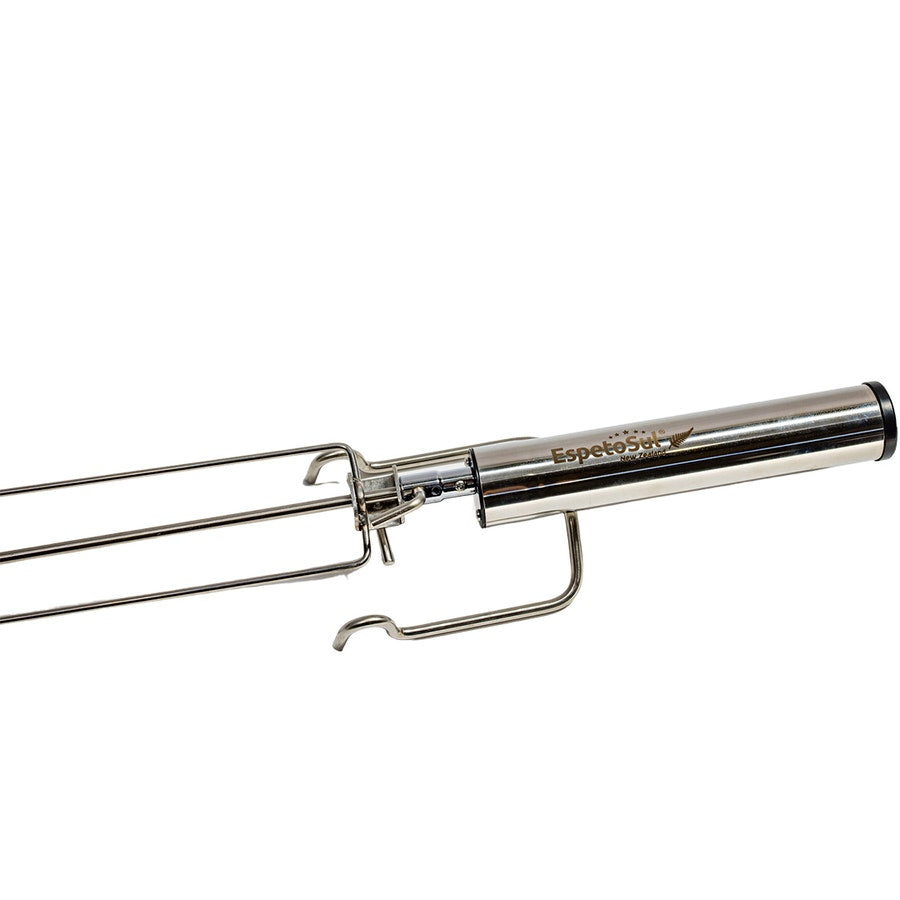 EspetoSul 62cm Premium Portable BBQ Rotisserie Kit - Cordless Motorised Handle