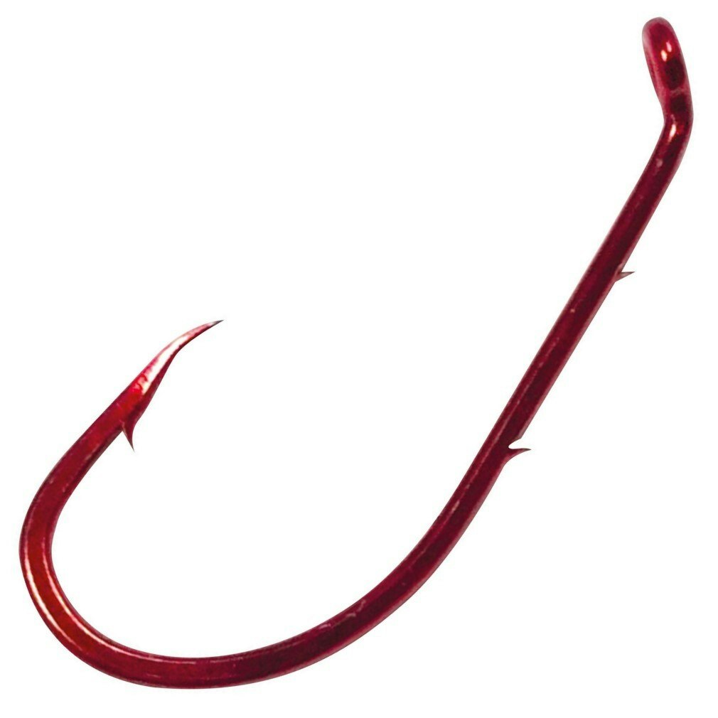 50 Pack of Tsunami Size 4 Red Chemically Sharpened Baitholder Hooks