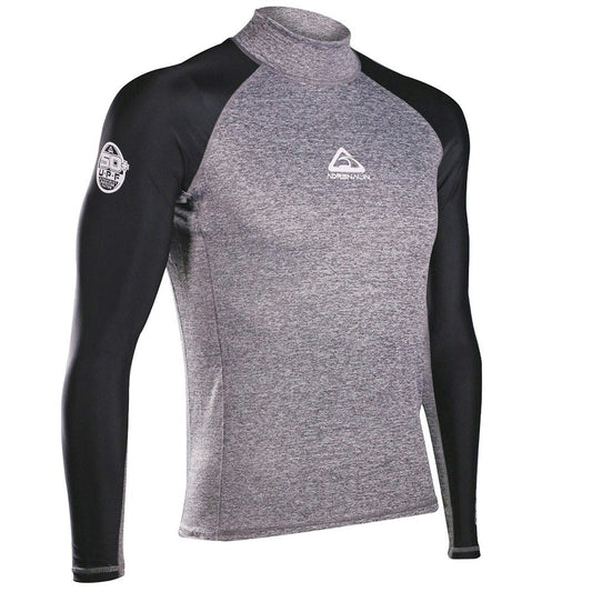 Adrenalin Beach Mens Rashie Long Sleeve Rash Guard Span-Flex Lycra 3XL Grey