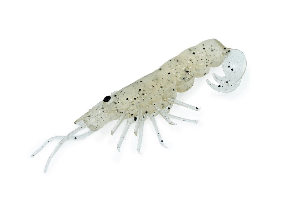 4 Pack of 90mm Chasebaits Curly Prawn Soft Body Scented Fishing Lures