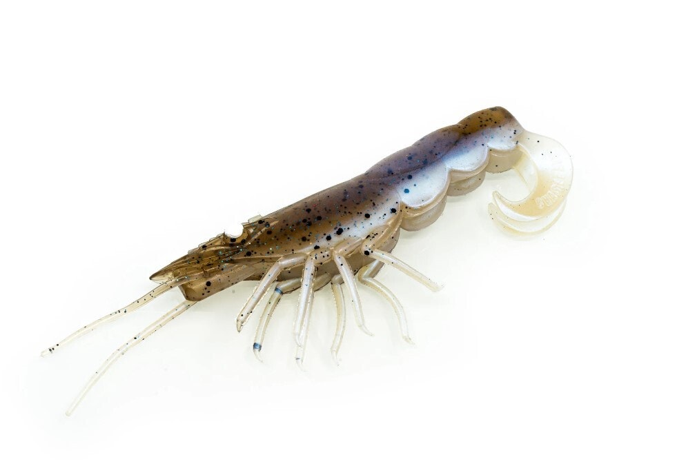 4 Pack of 90mm Chasebaits Curly Prawn Soft Body Scented Fishing Lures