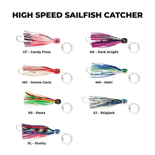 65mm Williamson Rigged High Speed Sailfish Catcher Skirted Lure